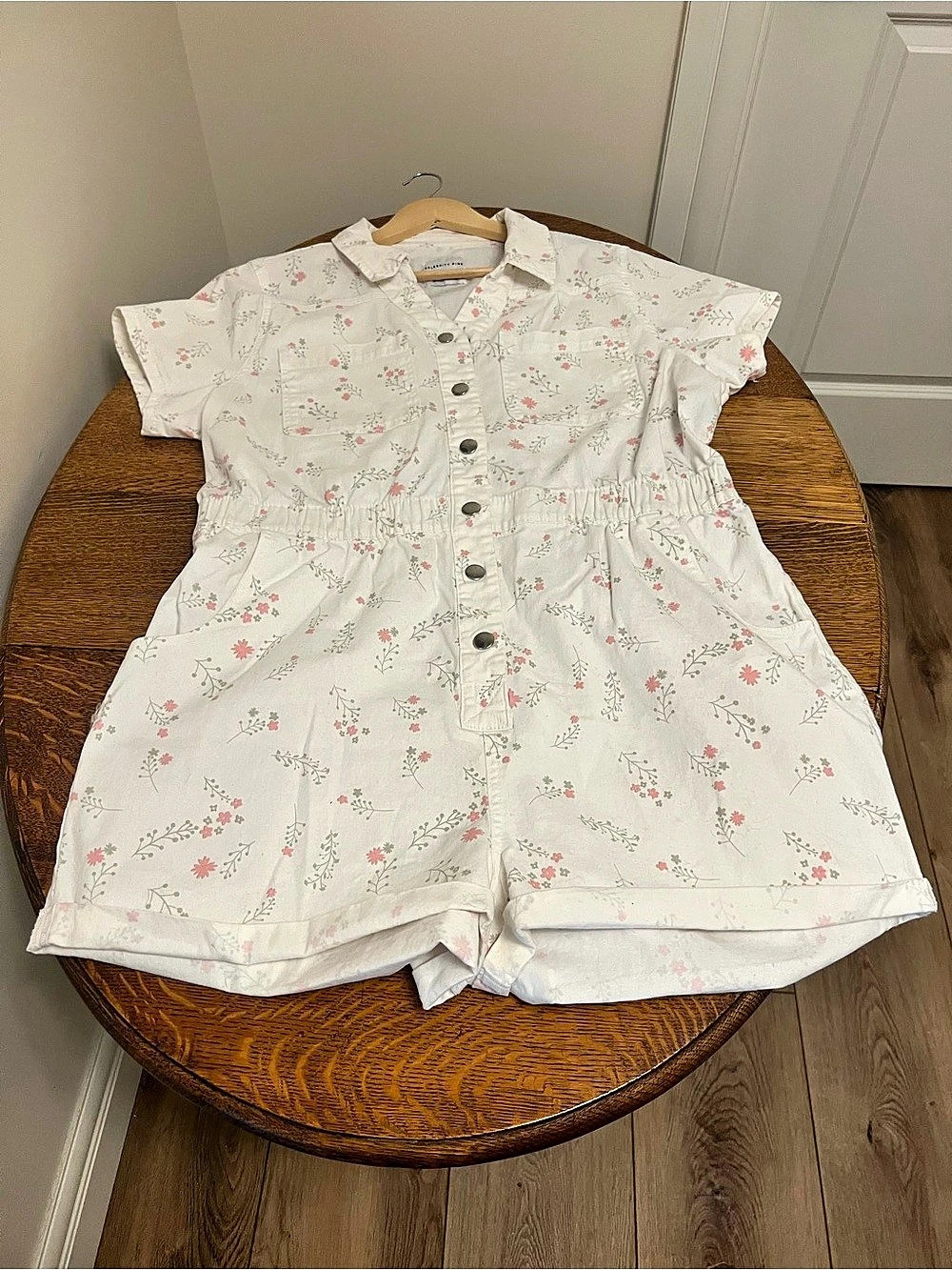 Celebrity Pink Floral Romper in White & Pink XXL AND Torrid Denim Short Overall